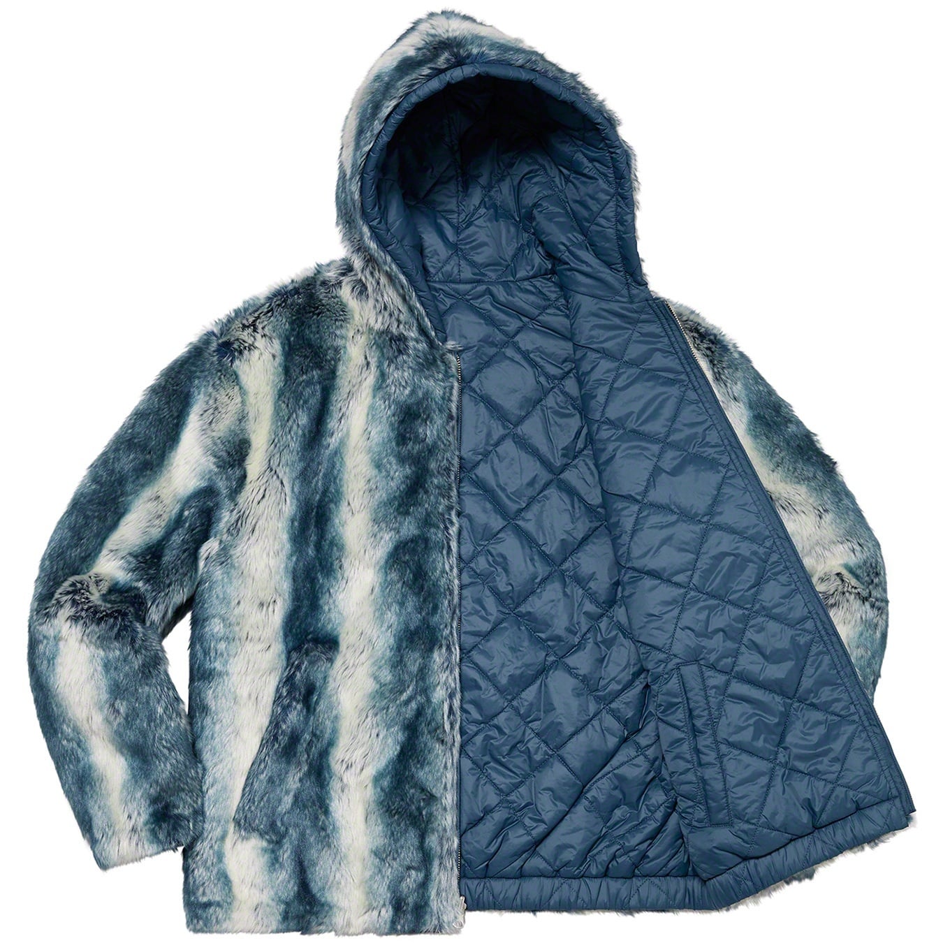 Faux Fur Reversible Hooded Jacket view 2